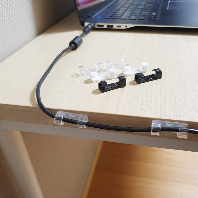 선정리 케이블 전선정리 고정 클립 후크 소형, 케이블정리 클립-투명(대) 1P, 1개