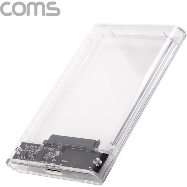 (COMS) USB 3.0 HDD 2.5 하드케이스(투명)/HB180/SATA, 1개
