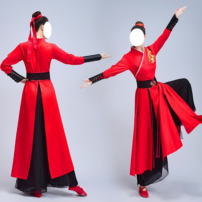 쌍천 무용공연복 태극검 무술고사 공연복 난타복 고고장구 댄스무대공연 상하의세트 댄스복 세트 A25081802