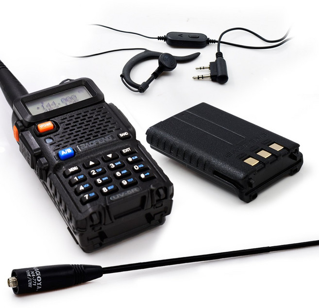 BAOFENG 雙頻對講機 UV-5R(送原廠1800mAh備用電池), UV-5R雙電組送40cm長天線, 1套