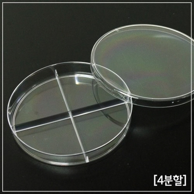 [업체배송] 4분할 페트리디쉬(샬레)-10개입