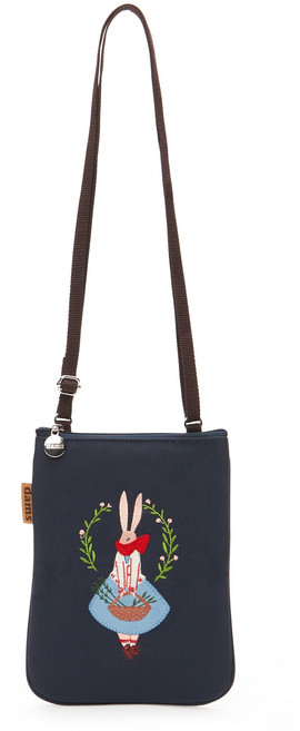 담스 토끼자수 핸드폰가방 미니 크로스백