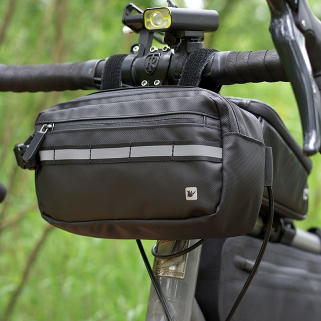 라이노워크 자전거 라이딩 방수 핸들바 프레임 가방, X20990-BLACK, 1개