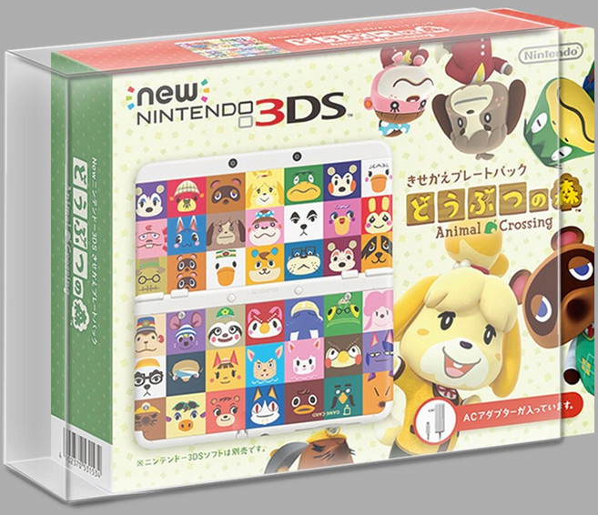 호환 뉴 닌텐도 3DS 박스 프로텍터 투명케이스 보관 디스플레이 보호 스킨 커버, 투명, 2개, n1456 뉴 닌텐도 3DS 박스 프로텍터