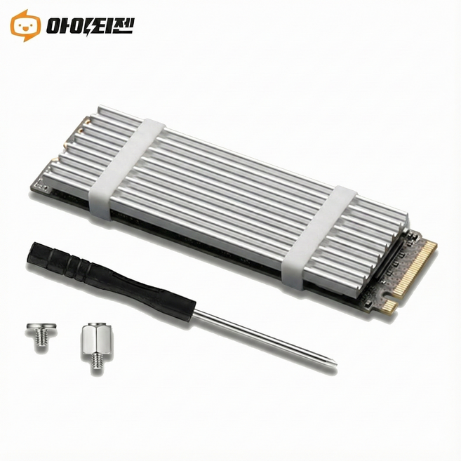 M.2 SSD 방열판 NVME 히트싱크 히트파이프 기본형 P201, 실버