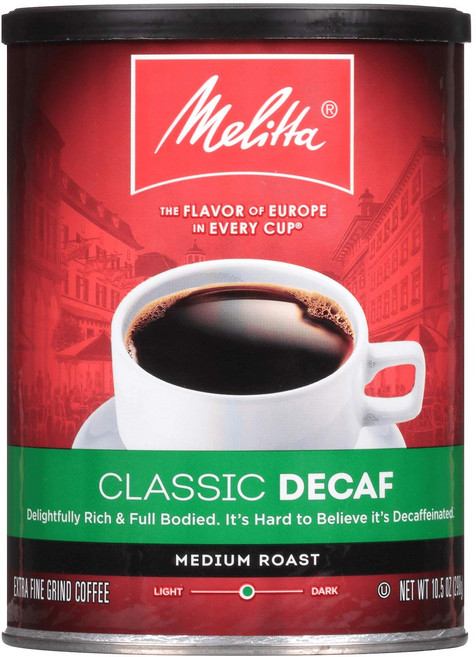 멜리타 헤이즐넛 크림 향 커피 미디엄 로스트 엑스트라 파인 그라인드 312그램, Classic Decaf, 10.5 Ounce (Pack of 1), 1개, 311g