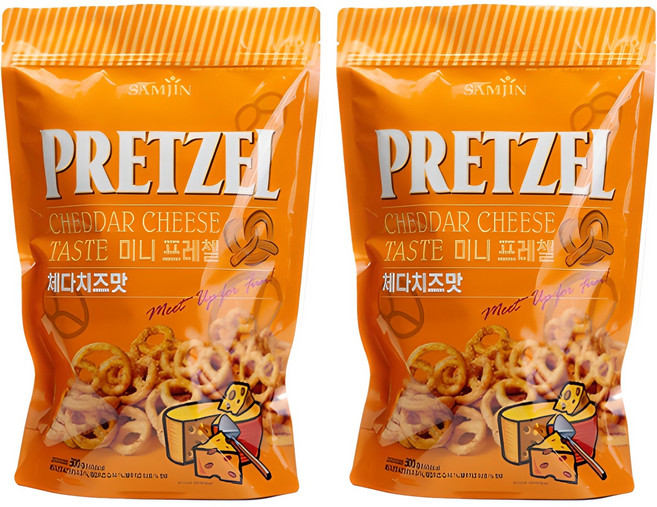 SAMJIN 三進 迷你蝴蝶脆餅 切達起司口味, 2包, 300g