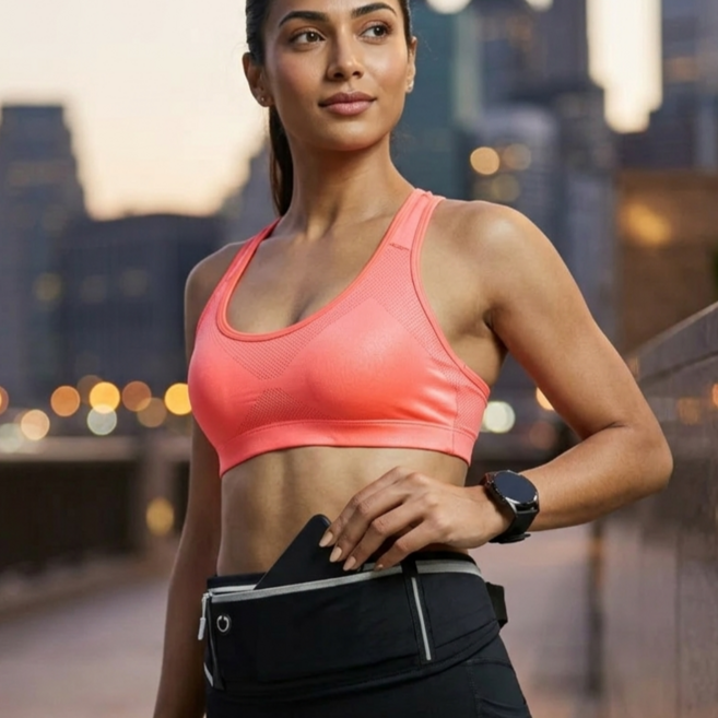 올마이웨이 착붙 러닝벨트 조깅 휴대폰 수납 초경량 러닝힙색 플립벨트