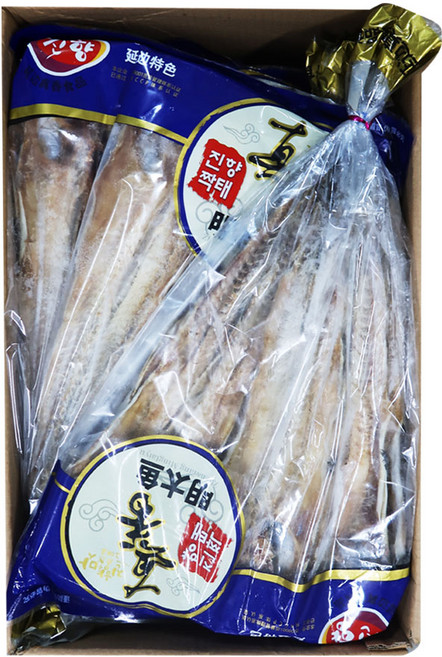 [대국맛짱] 맥주안주 특산품 진향 연변짝태 (10티 특대)10마리+편이양념 짝태 (일요일&당일발송), 1개