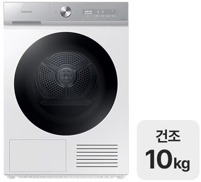 [삼성 감사 페스티벌] 삼성전자 BESPOKE 그랑데 AI 슬림 건조기 10kg 방문설치, 화이트, DV10BB8440GH