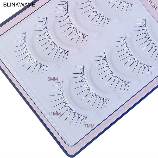 속눈썹 인조속눈썹 가닥속눈썹 드림 디어 5 쌍 가짜 타입 업그레이드 된 자형 투명 줄기 부드러운 자연 눈, BWG-04, 1개, 01 BWG-04