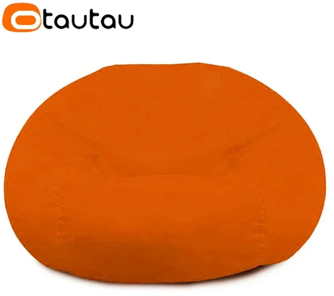 7ft 자이언트 푹신한 벨벳 게으른 소파 침대 Pouf 커버 필러 콩 가방 Sac Beanbag 바닥 좌석 이불 안락 의, [02] 6ft-D180cm-cover, 07 pure-light grey