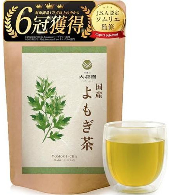 일본 직배송 오차노 다이후쿠엔 스위트 티 무첨가 티백 감초우랄렌시스 무카페인 국내산 30개입 2g x JSA 인증 소믈리에, 22)Yomogi Tea, 1袋