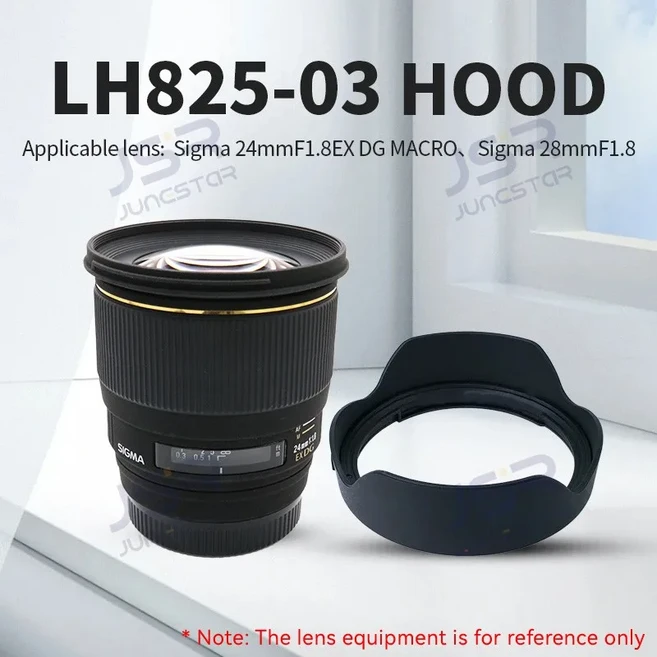 LH825-03 카메라 후드 교체 시그마 24mm F1.8 EX DG 렌즈 보호 액세서리, 05 lens hood, 01 번들 2