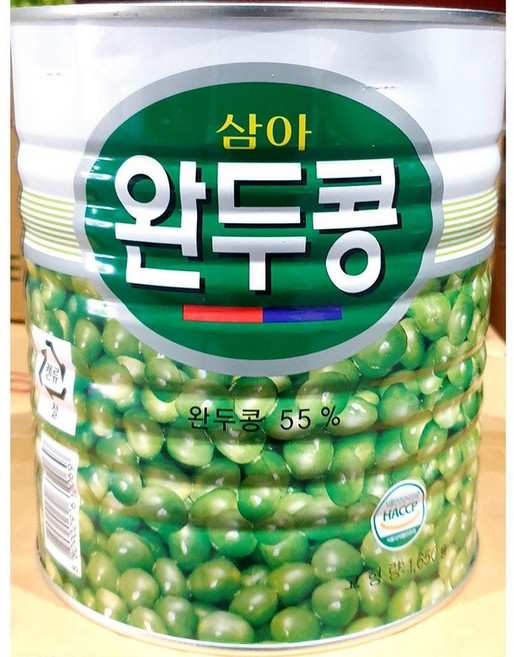 완두콩 (삼아 3K)X6 통조림/완두콩/콩류/캔, 6개, 3kg