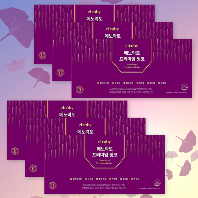 휴온스 메노락토 프리미엄 징코 갱년기유산균 YT1 90캡슐 x 6박스, 90정