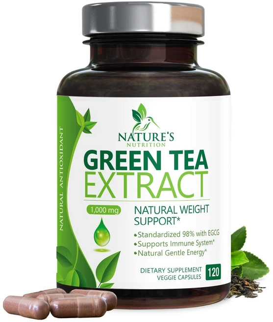 Nature's Nutrition 네이쳐스뉴트리션 그린티 엑스트렉트 1000mg 녹차추출물 120캡슐, 1개, 120정 - 쿠팡