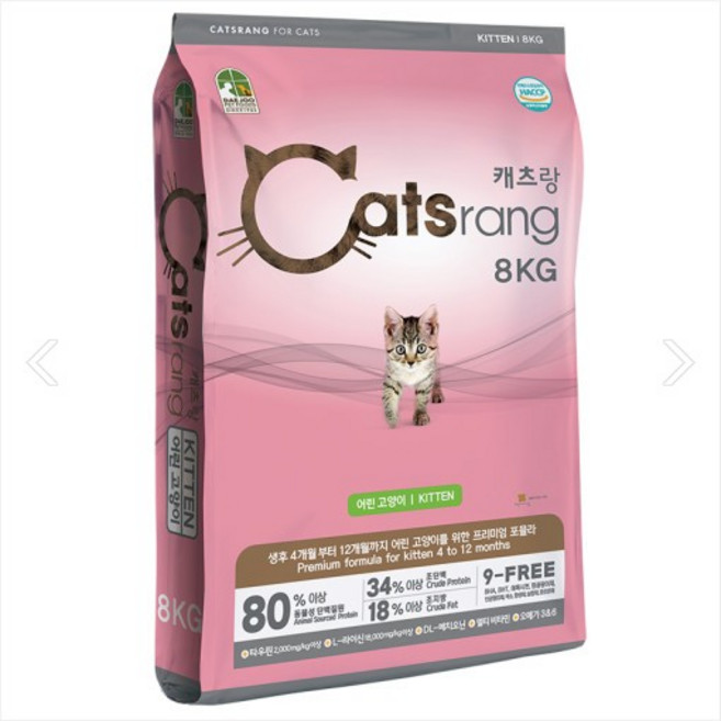 고양이 인기사료 캐츠랑 뉴키튼 8kg, 1개