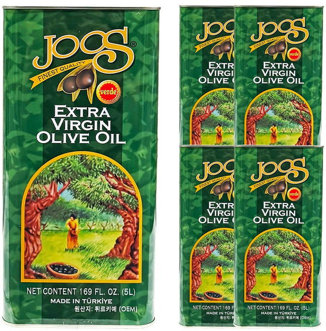 주스 엑스트라 버진 올리브유, 5L, 4개