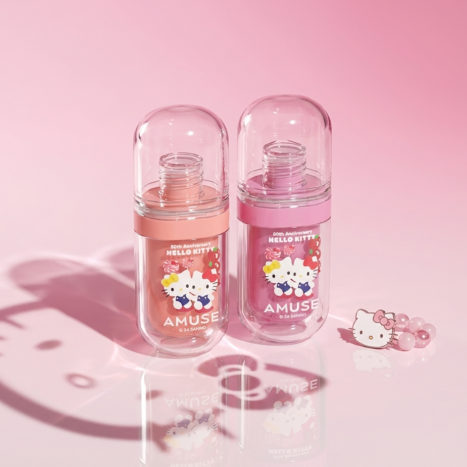 어뮤즈 헬로키티 젤핏 틴트 3.8g, 1개, 09 피치 코코 + 태닝키티 인형