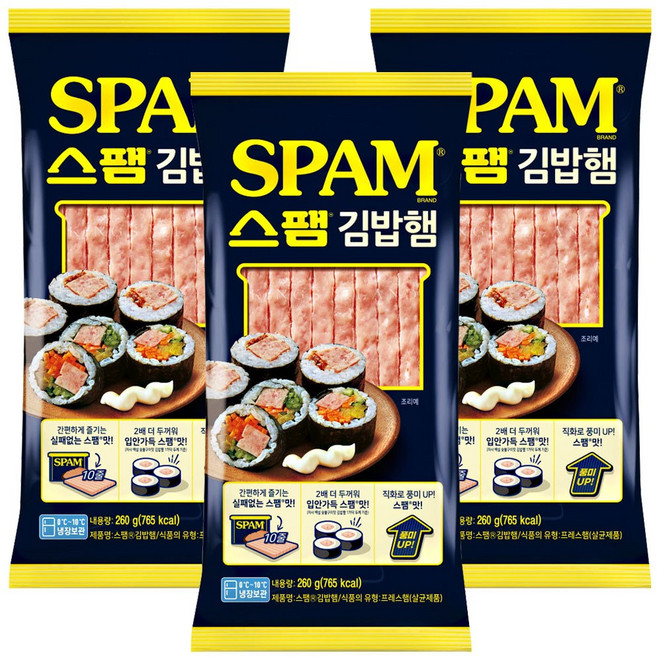 스팸 김밥햄 260g, 3개