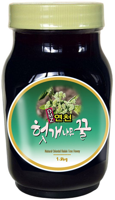 3위 - 경기 연천 DMZ 민통선 자연산 헛개나무꿀 1.2kg/ 2.4kg (간 알콜 해독에 도움됩니다), 1개, 1