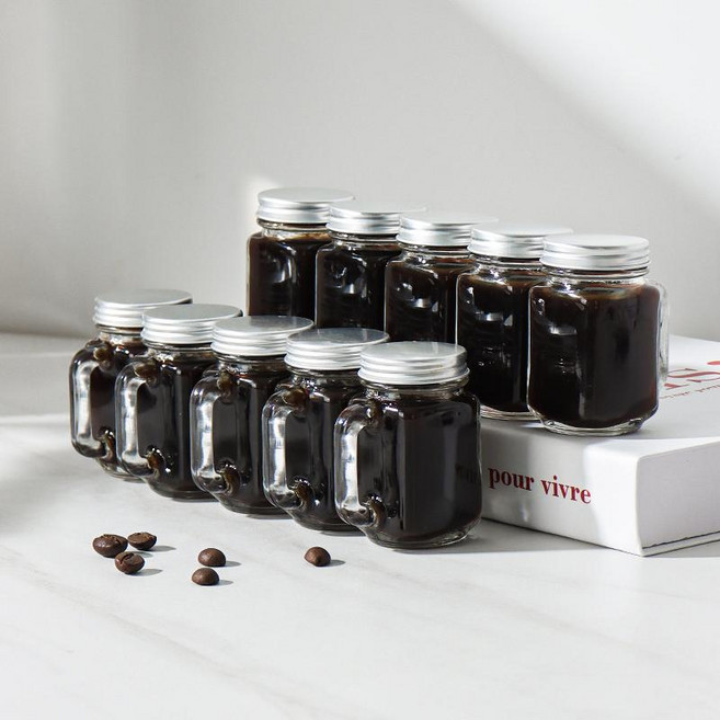 커피 농축액 미니공병 봉인 에스프레소 용기 밀봉 테이크아웃 미니잼병, 10개입, 1개, 1L