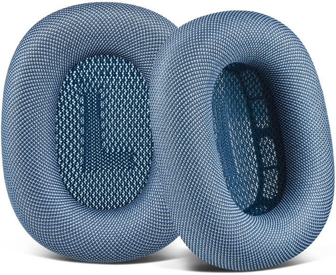 SOULWIT 교체용 이어패드-호환 모델 Airpods Max 에어팟 맥스 헤드폰 내구성 있는 메쉬 패브릭 소재 1쌍, Blue, Mesh Fabric, 1개