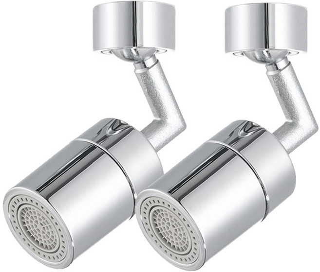 세면대 워터탭 720도 회전형 화장실 욕실 수도꼭지 아기비데 토수구, 2개