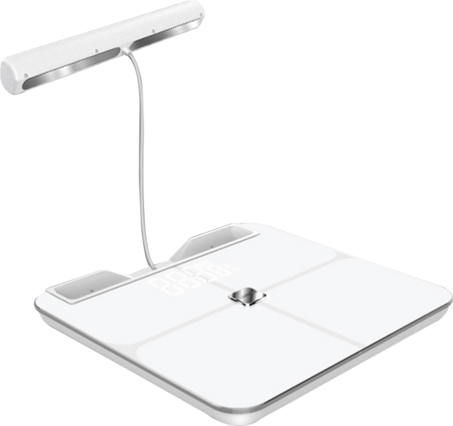 mimax 八電極智慧體脂秤, 白色, 1個, BCA-381BC-W/B