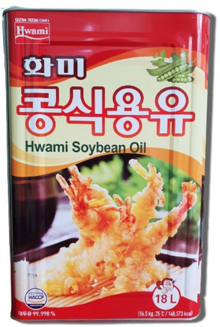화미 콩식용유 대두유 18L, 1개
