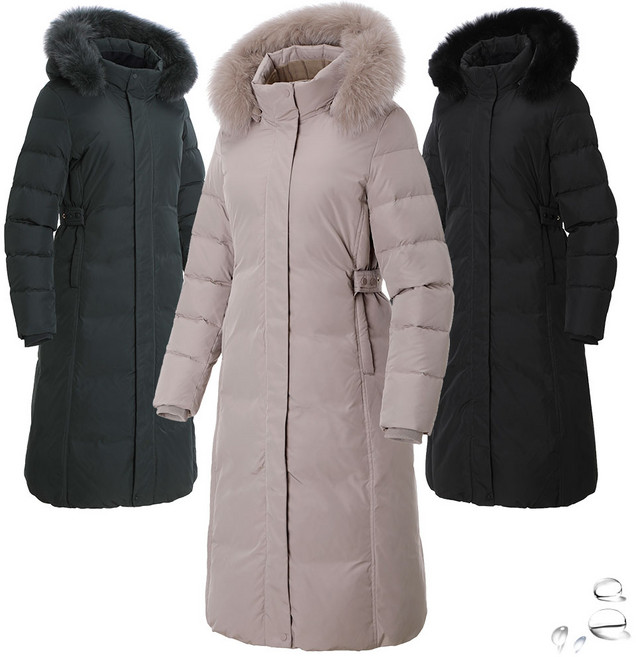 겨울 고급 여성 폭스 오리털 9부 롱패딩점퍼 KAD2503 여성 롱패딩 이월상품할인