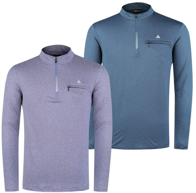 [이지바이] (1+1) 국내원단!! 남성 긴팔 집업 티셔츠_선스타 잔스트라이프 작업복 아웃도어 집업티