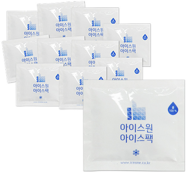 아이스원 미니 아이스팩 완제품 9x10cm 25개 1세트 물100% 디저트포장 테이크아웃