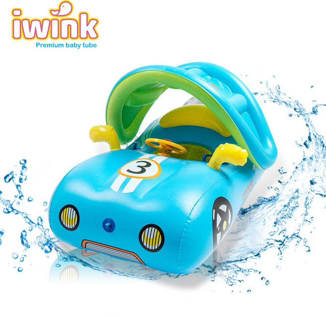여름 물놀이튜브 보행기튜브 목튜브 구명조끼 브랜드 기획전, 아이윙크 스포츠카 보행기튜브 블루, 1개