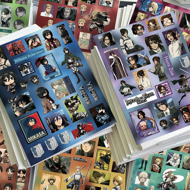 로테오 일본 애니 다꾸 스티커, 1세트, 진격의거인B
