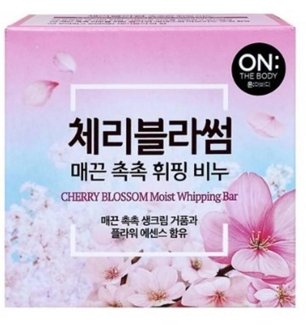 온더바디 촉촉한 휘핑비누 체리블러썸, 90g, 6개
