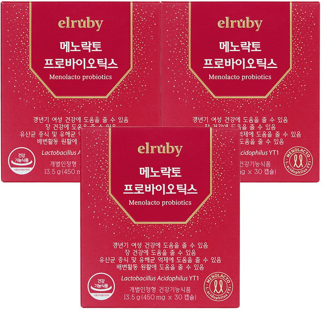 [휴온스N 공식] 메노락토 프로바이오틱스 갱년기 유산균 yt1 1개월분, 30정, 3개