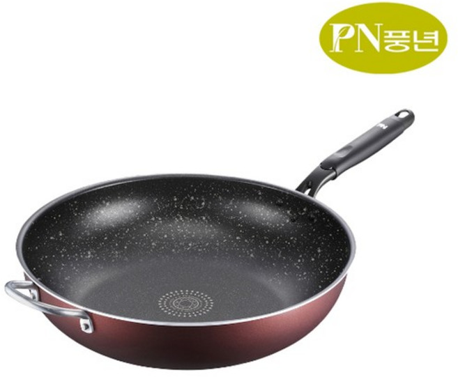 코팅 대용량 궁중팬 34cm / 샤르텐프리노 무쇠 웍 튀김냄비 중식 중화 추천 업소용 볶음팬, 없음, 1개