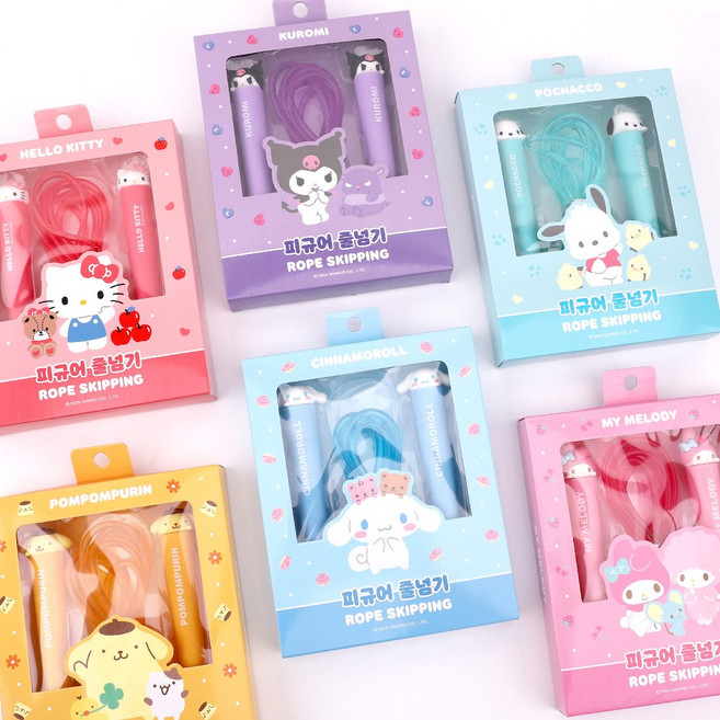 산리오 캐릭터 피규어 줄넘기 1p 활동 체육 수행평가 놀이 준비물 운동 다이어트 초등학생 어린이, 마이멜로디