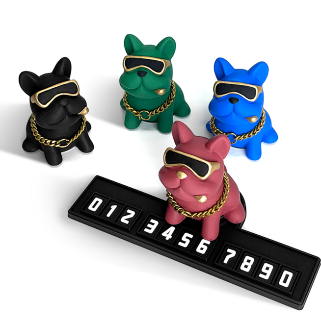 카엔 불독(피규어) 논슬립주차번호판 (피규어), 1개, 레드오션