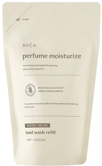 아브카 퍼퓸 핸드워시 리필 우디머스크 450ml, 1개