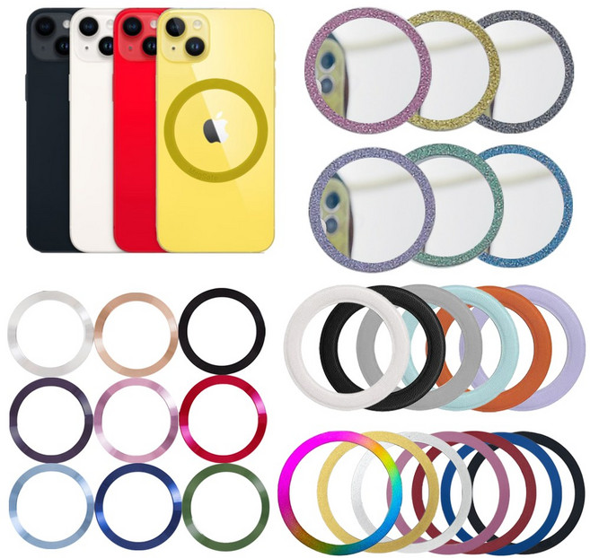 TPC21 맥세이프 메탈링 플레이트 자석 스티커 스마트 핑거링 아이폰 갤럭시 호환, 맥세이프링(CD)_골드, 1개