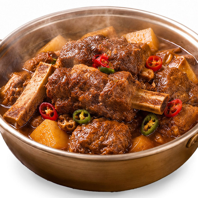 대왕소갈비찜 매운맛 1.2kg 소갈비찜 밀키트 간편조리 갈비찜, 2개