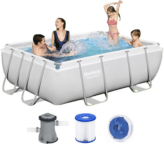 베스트웨이 대형 사각기둥 풀장 4종세트 BW_56629 (282x196x84cm), 단품, 1개