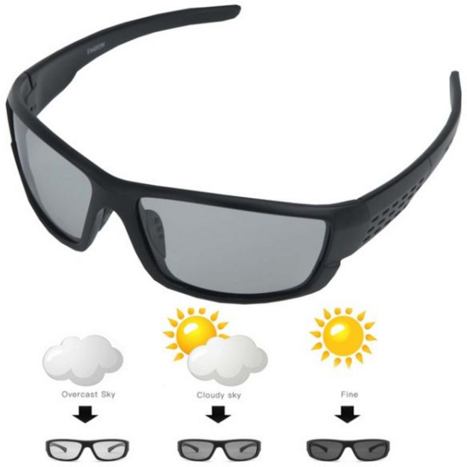 남성용 변색 편광 선글라스 아웃도어 스포츠 낚시 사이클링 안경 남성 고글 UV400 5102, 없음, 1개