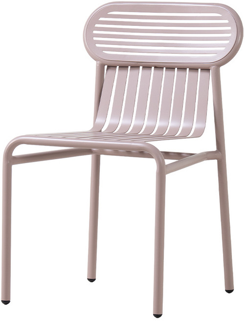 링컨 야외용 철제 카페 테라스 야외 의자, 핑크브라운, 1개