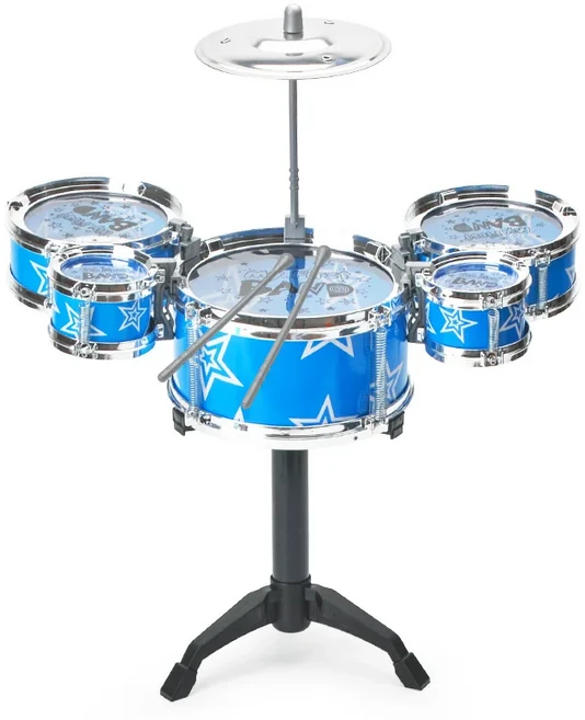 어린이 초보자를 위한 드럼 세트 어린이 장난감 서양 타악기용 다이나믹 재즈 드럼, 1개, 03 Blue
