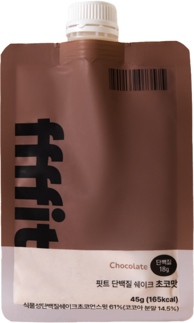 핏트 단백질 쉐이크 파우치 (초코맛) 일주일분, 1박스, 45g