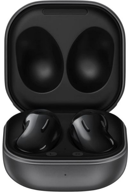 삼성 갤럭시 버즈 라이브 액티브 노이즈 캔슬링 기능이 있는 트루 와이어리스 이어버드 마이크 이어버드용 충전 케이스 미국 버전 오닉스 블랙 리퍼, Buds Live, Buds Live